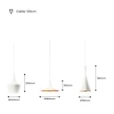 Kit of 3 Nordic pendant lamps "SOLVANG - HELGA - KOLDING".