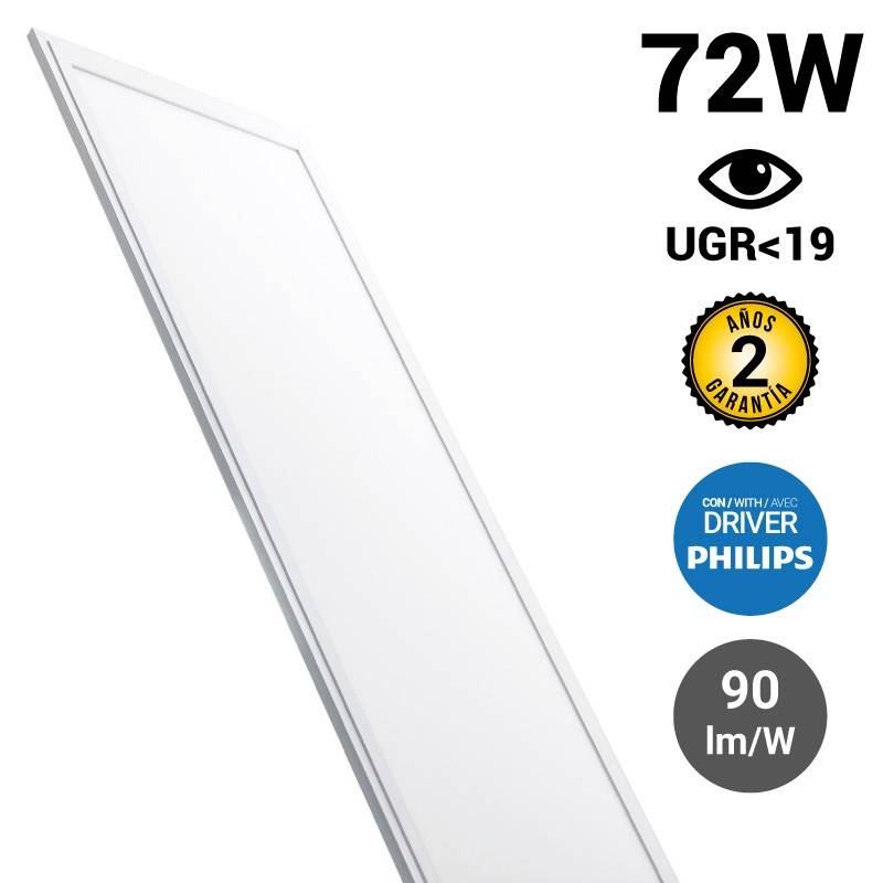 LED panel slim 120X60cm - PHILIPS Driver - 72W - UGR19