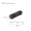 IP68 Waterproof Cable Connector 0.5 mm² - 2mm² 0.5 mm² - 2mm² Waterproof Cable Connector