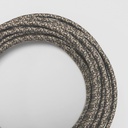Onyx Tweed Cotton Coated Round Electrical Cable Black color