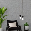 Onyx Tweed Cotton Coated Round Electrical Cable Black color