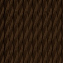 Braided Electrical Cable Coated in Silk Effect Fabric Brown Color
