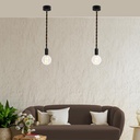 Braided Electrical Cable Coated in Silk Effect Fabric Brown Color