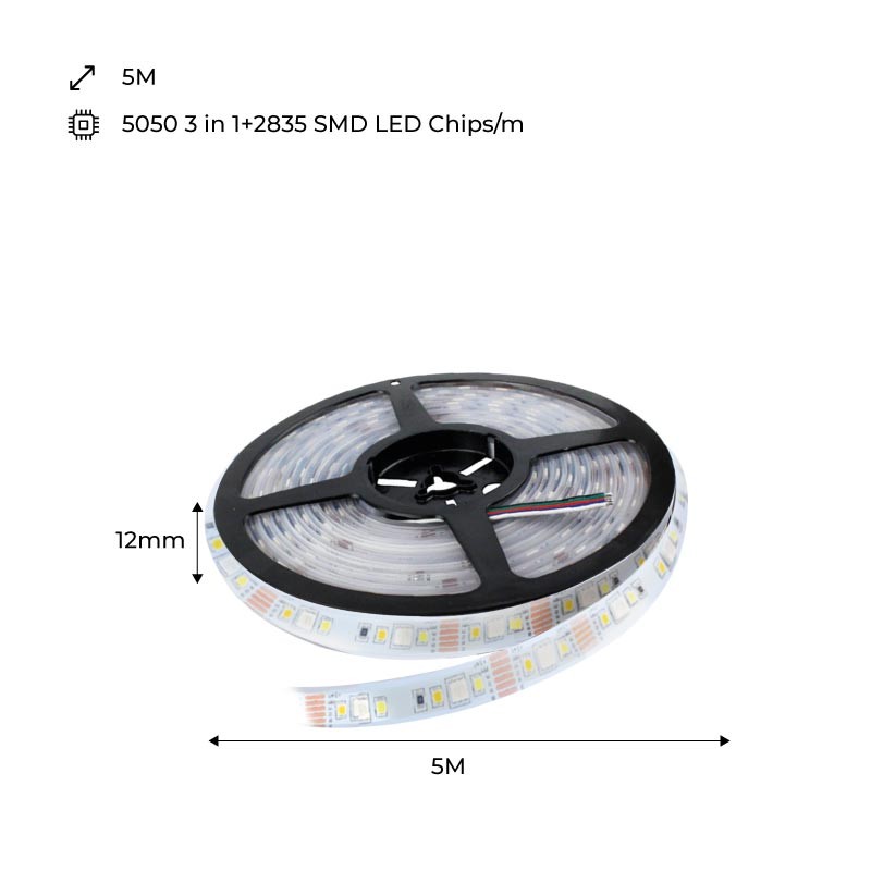 LED Strip RGB+CCT - 70W - 24V - IP20 - 5meters