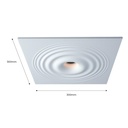Integral plaster luminaire with wave effect - 300 x 300 mm - GU10