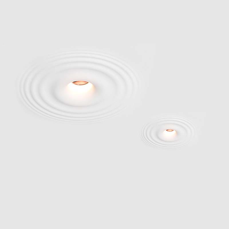 Integral plaster luminaire with wave effect - 300 x 300 mm - GU10