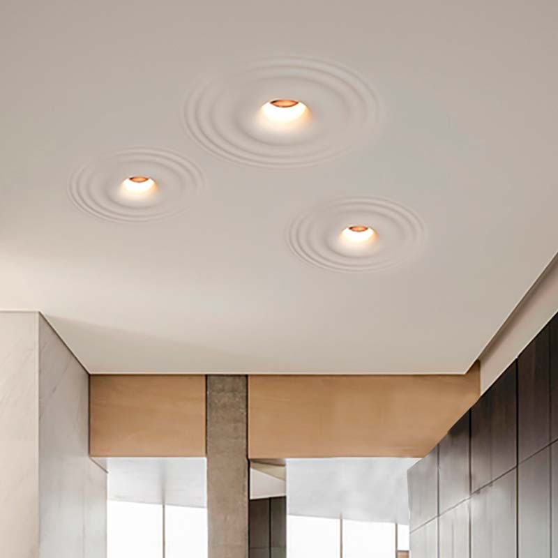 Integral plaster luminaire with wave effect - 300 x 300 mm - GU10