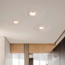 Integral plaster luminaire with wave effect - 300 x 300 mm - GU10