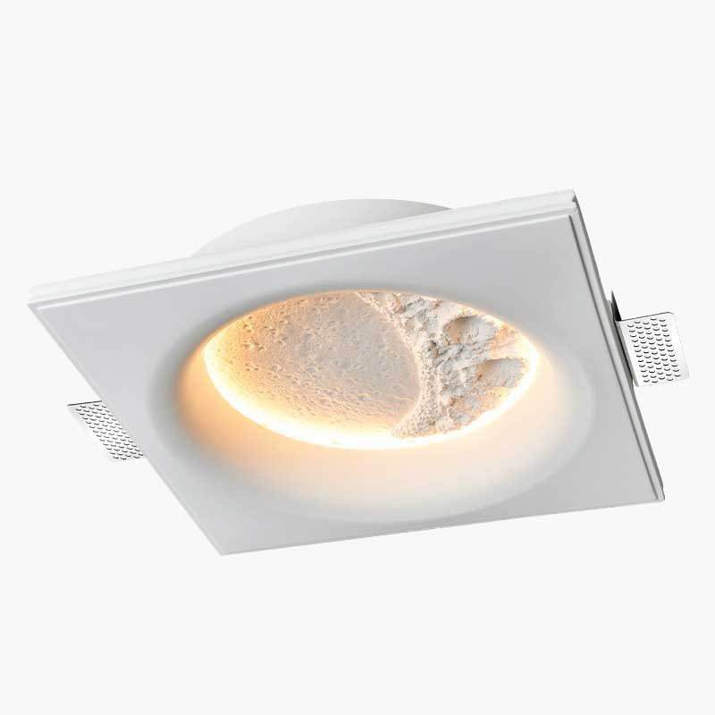 SIDEREUS" moon-shaped plasterboard lamp - 300x300 mm - 8.5 W