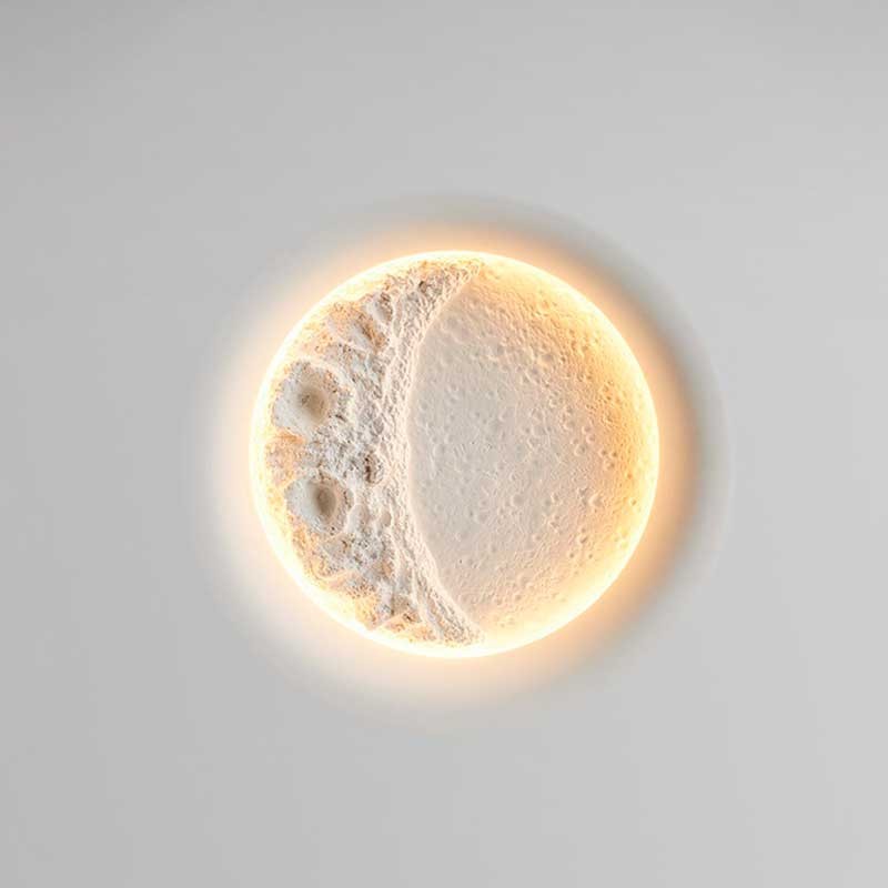 SIDEREUS" moon-shaped plasterboard lamp - 300x300 mm - 8.5 W
