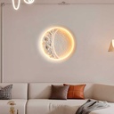 SIDEREUS" moon-shaped plasterboard lamp - 300x300 mm - 8.5 W