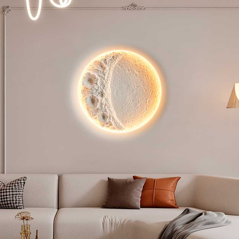 SIDEREUS" moon-shaped plasterboard integrated light - 600x600 mm - 17 W
