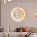 SIDEREUS" moon-shaped plasterboard integrated light - 600x600 mm - 17 W