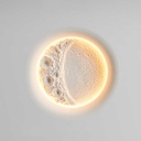 SIDEREUS" moon-shaped plasterboard integrated light - 600x600 mm - 17 W