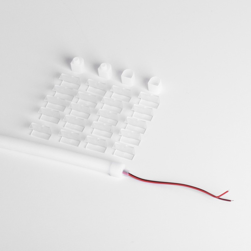 Flexible LED neon 24V DC - 12x12mm - 10 meters - Complete kit - 11W/m - IP67 - Vertical curvature