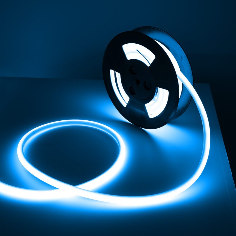 Flexible LED neon 24V DC - 12x12mm - 10 meters - Complete kit - 11W/m - IP67 - Vertical curvature