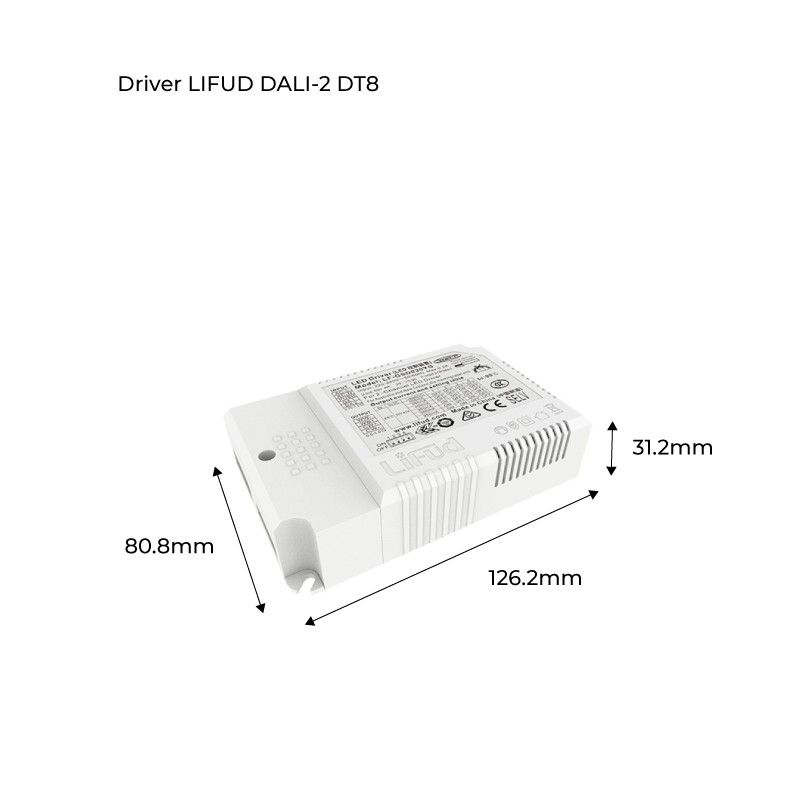 DALI PUSH dimmable LIFUD driver 20-42V 40W multicurrent (550-1050mA) CCT2000-7000K