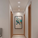 Square cardan type downlight ring for QR111 or AR111 bulb - Cutting 155 x 155 mm