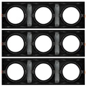 Square cardan type downlight ring for QR111 or AR111 bulb - Cutting 155 x 155 mm