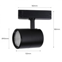 Three-phase LED track spotlight CCT 42W - CRI 95 - Integrated Philips Xitanium Driver