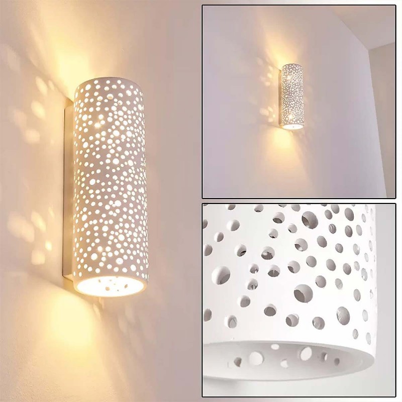 Bidirectional wall lamp in plaster "COMB" - 2 x E14