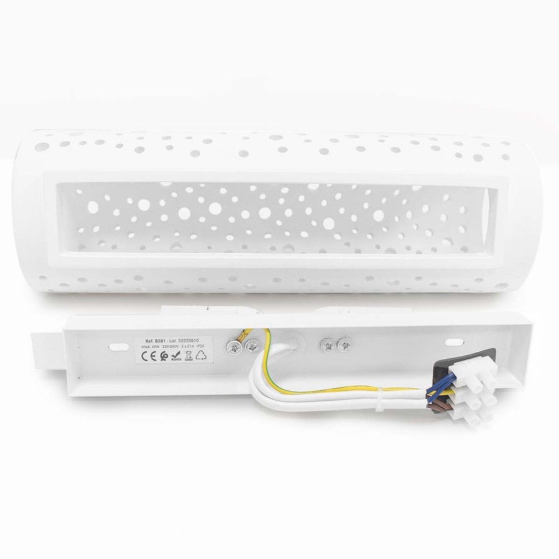 Bidirectional wall lamp in plaster "COMB" - 2 x E14