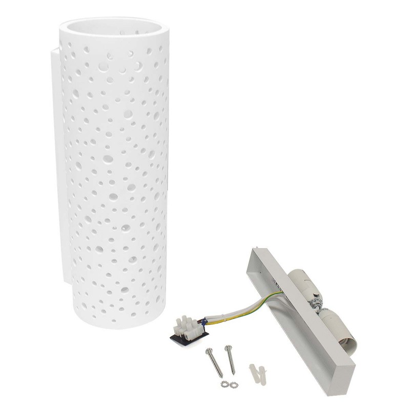 Bidirectional wall lamp in plaster "COMB" - 2 x E14