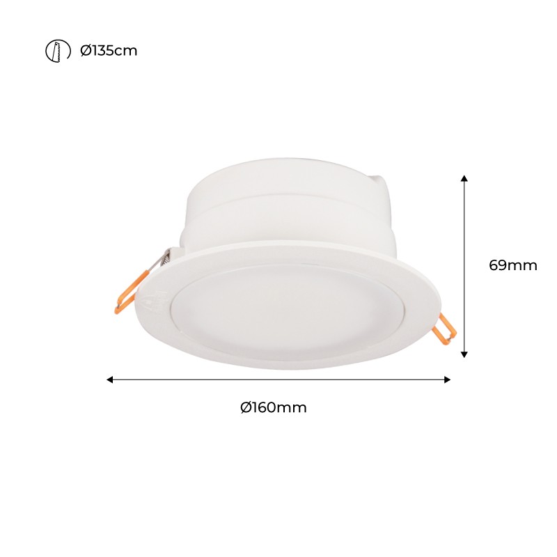 Round Waterproof Downlight CCT Fumagalli "Teresa 160" 10W IP55