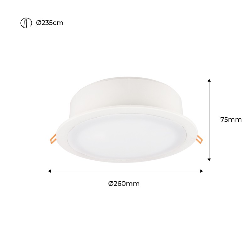 Round Waterproof Downlight CCT Fumagalli "Teresa 260" 18W IP55