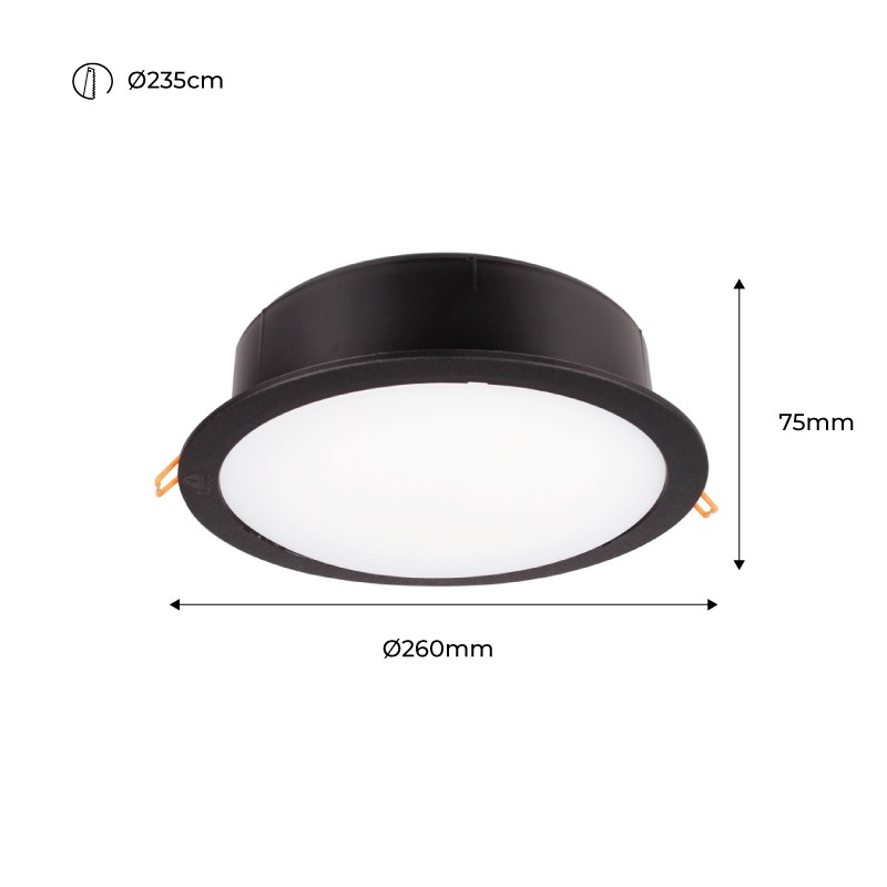 Round Waterproof Downlight CCT Fumagalli "Teresa 260" 18W IP55