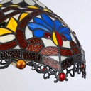 Tiffany-inspired pendant lamp with floral mosaic in glass