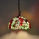 Tiffany-inspired pendant lamp with fruit mosaic in glass