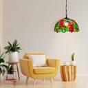 Tiffany-inspired pendant lamp with fruit mosaic in glass