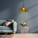 Tiffany-inspired pendant lamp with fruit mosaic in glass