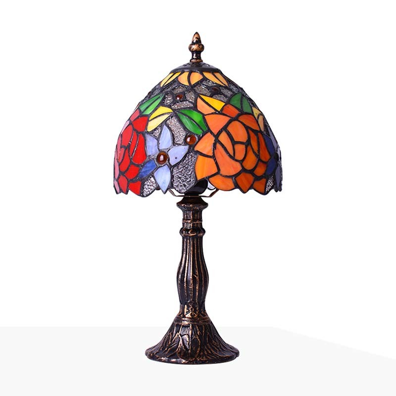 Tiffany" inspired table lamp with glass mosaic