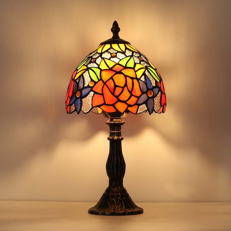Tiffany" inspired table lamp with glass mosaic