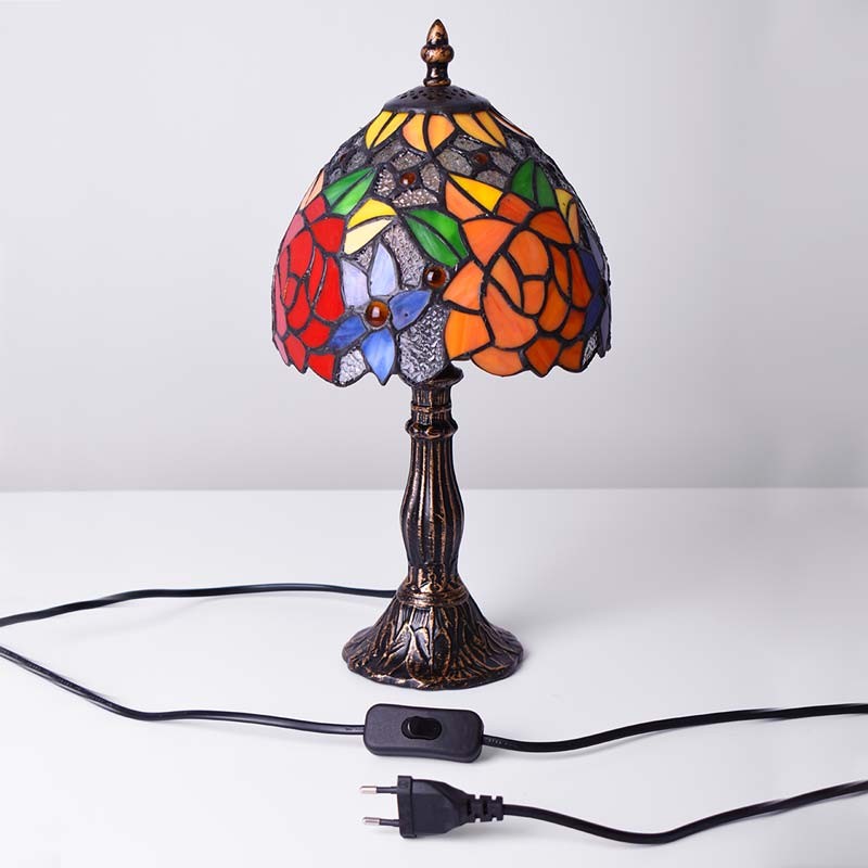 Tiffany" inspired table lamp with glass mosaic