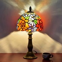 Tiffany" inspired table lamp with glass mosaic