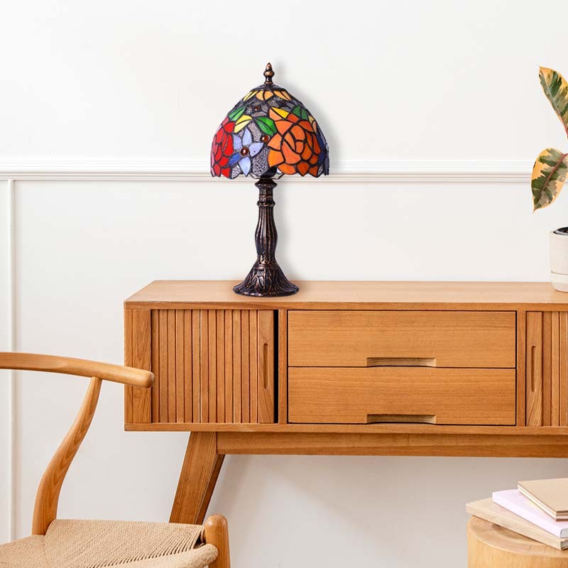 Tiffany" inspired table lamp with glass mosaic