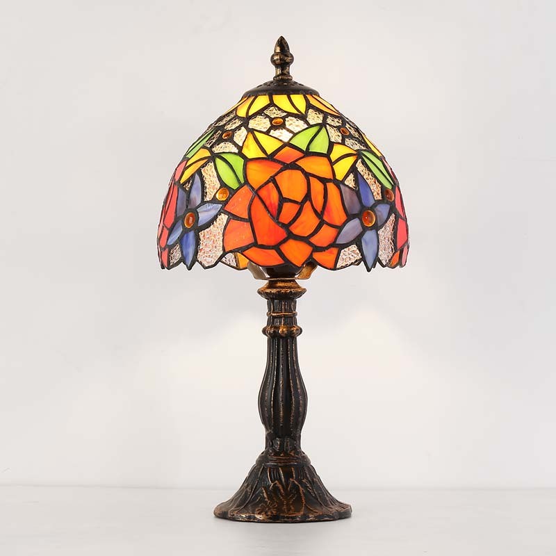 Tiffany" inspired table lamp with glass mosaic