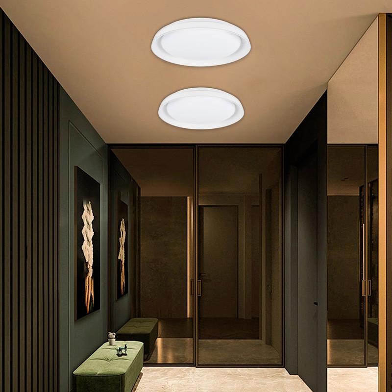 SMART RGBW and CCT circular surface mounted LED ceiling lamp with WIFI connection - 30W - IP20