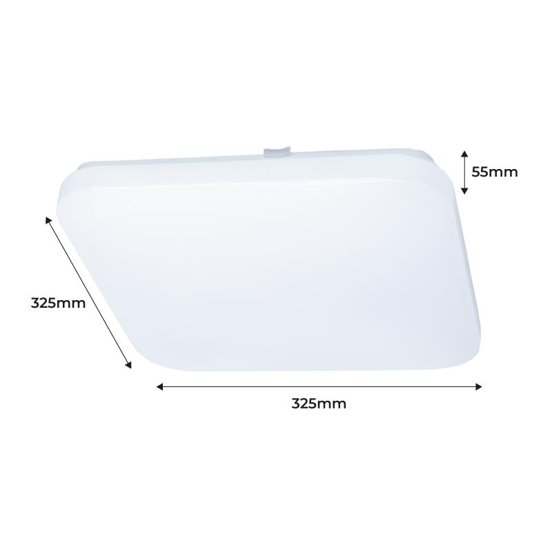 BASIC CCT square LED surface mounted ceiling lamp - 24W - IP20