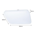 BASIC CCT square LED surface mounted ceiling lamp - 24W - IP20