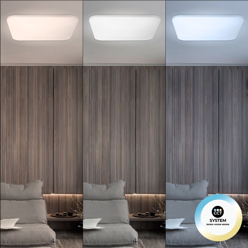 BASIC CCT square LED surface mounted ceiling lamp - 24W - IP20