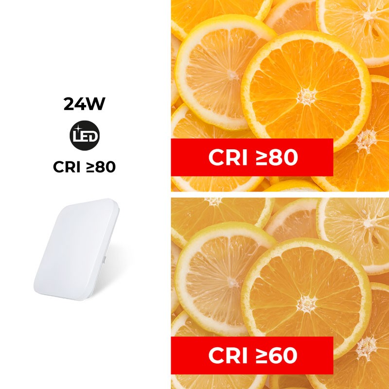 BASIC CCT square LED surface mounted ceiling lamp - 24W - IP20