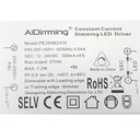 Dimmable TRIAC constant current driver 12-24V 7.2W 300mA
