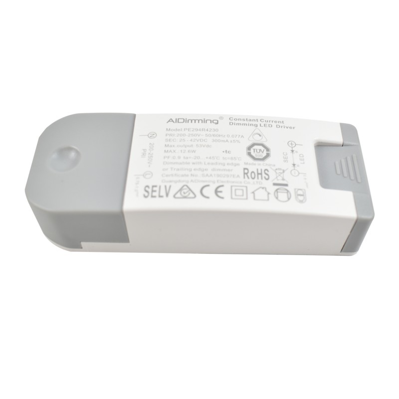 Dimmable TRIAC constant current driver 25-42V 12.6W 300mA