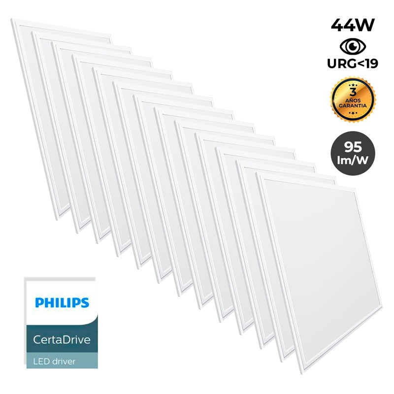 Pack of 20 LED panels slim 60X60 cm - Driver Philips - 44W - UGR19