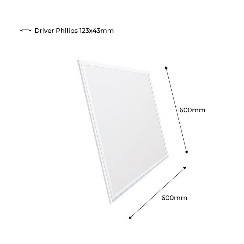 Pack of 20 LED panels slim 60X60 cm - Driver Philips - 44W - UGR19