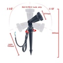 KIT Garden stake + Bulb GU10 LED 5W in green